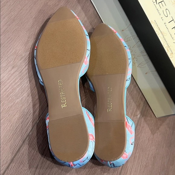 New Restricted Women's “Mint” Flamingo Slip-on Flats Size 7.5 Fun Tropical - Picture 9 of 12